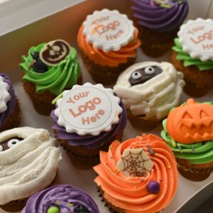 Halloween Logo Cupcakes
