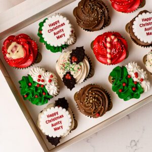 Christmas Special Message Cupcakes
