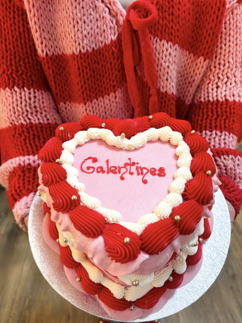 Large Red Love Heart Cake - Image 2