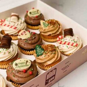 Kinder, Chocolate & Biscoff Festive Cupcakes