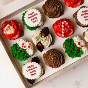 Christmas Special Message Cupcakes