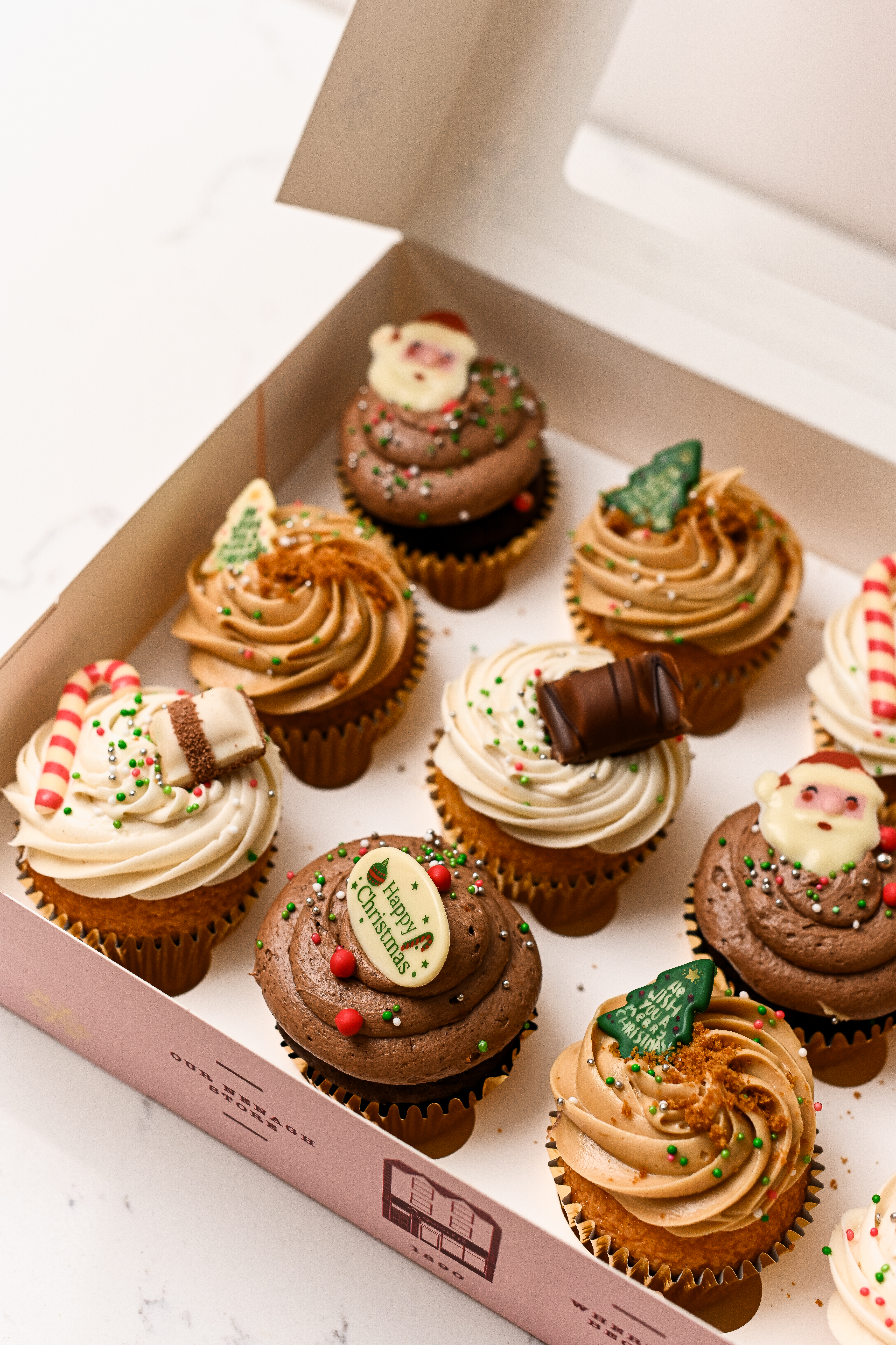 Kinder, Chocolate & Biscoff Festive Cupcakes - Image 2