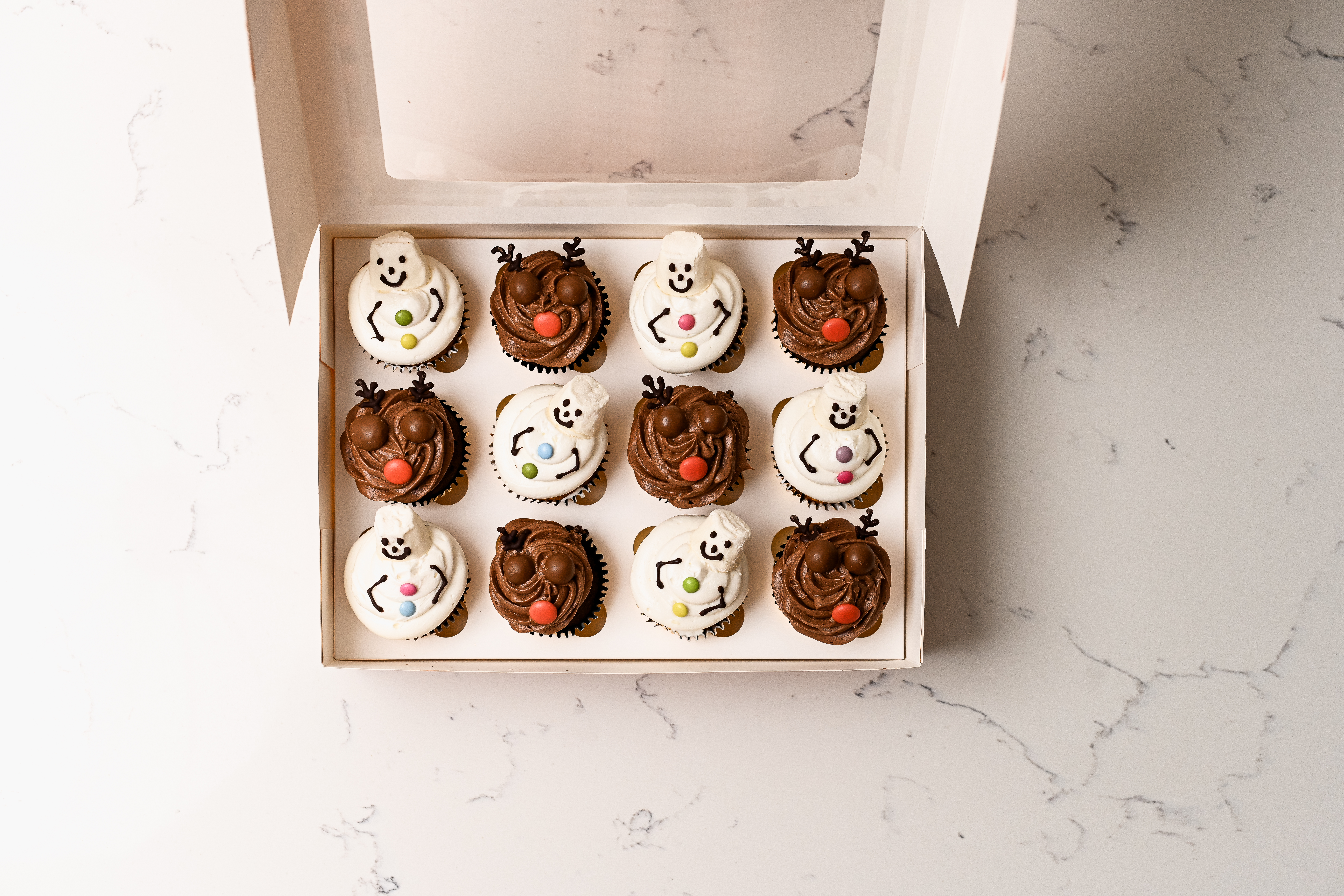 Snowman & Rudolph Cupcakes - Image 2