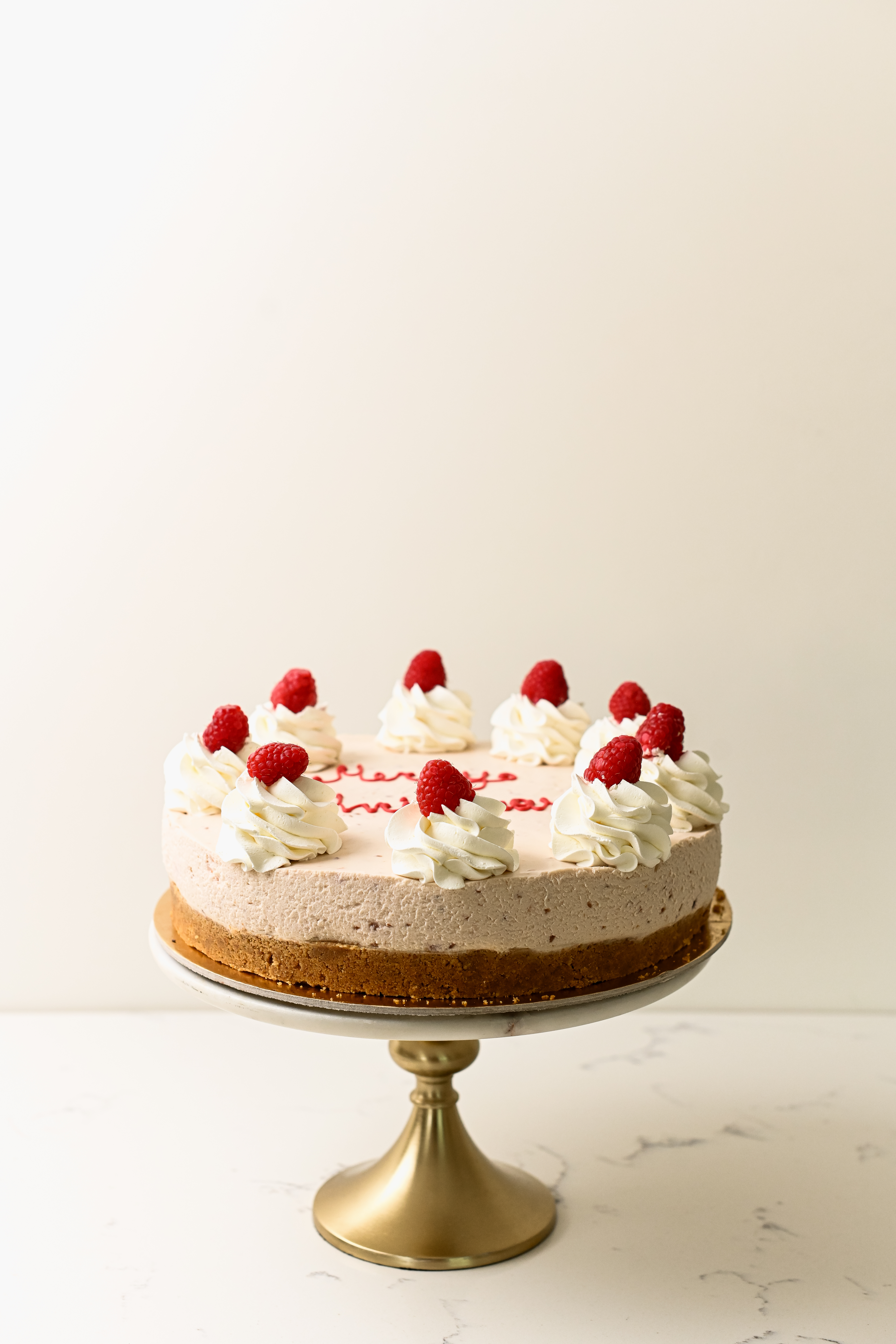 Luxury Christmas Raspberry & White Chocolate Cheesecake - Image 2