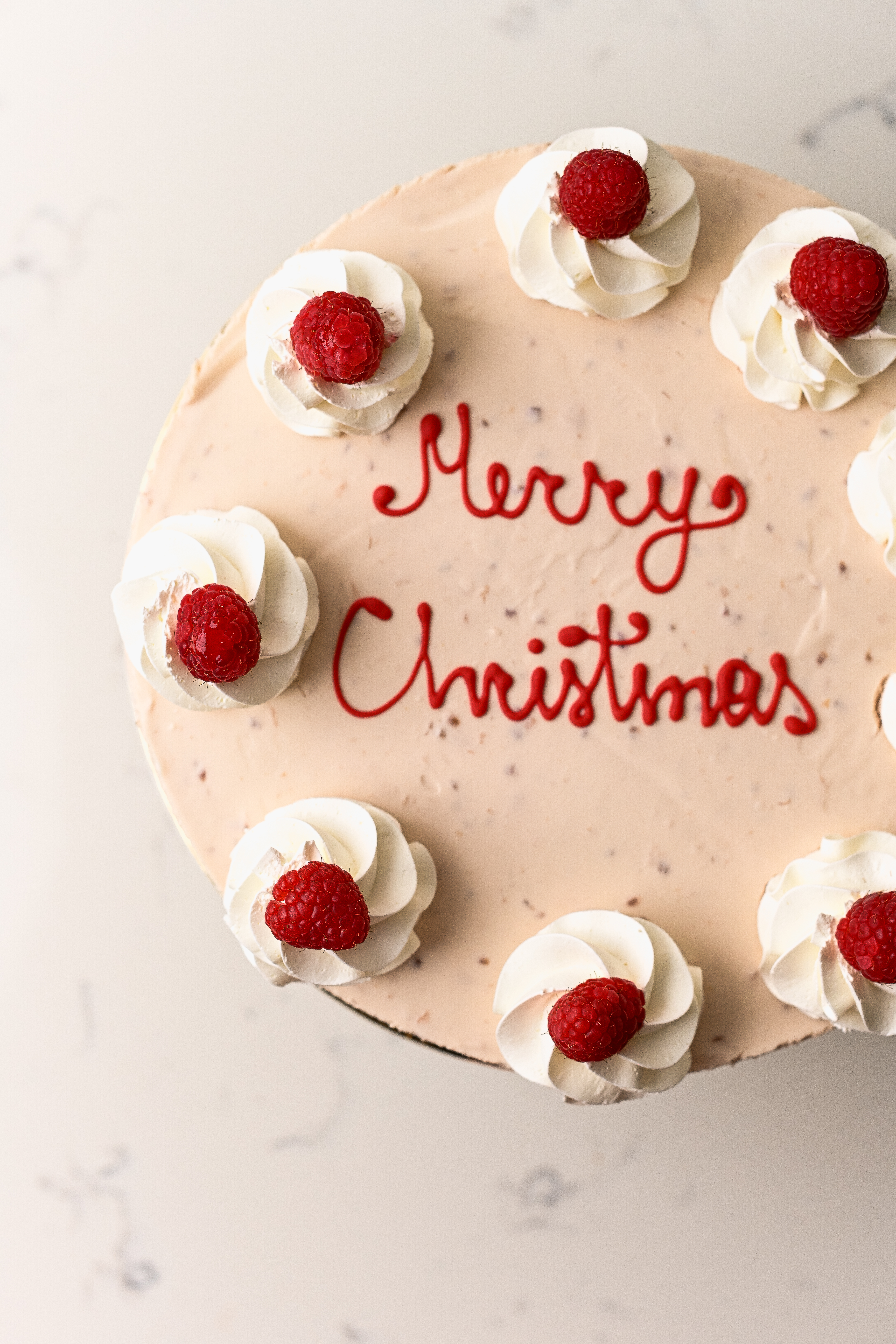 Luxury Christmas Raspberry & White Chocolate Cheesecake - Image 3