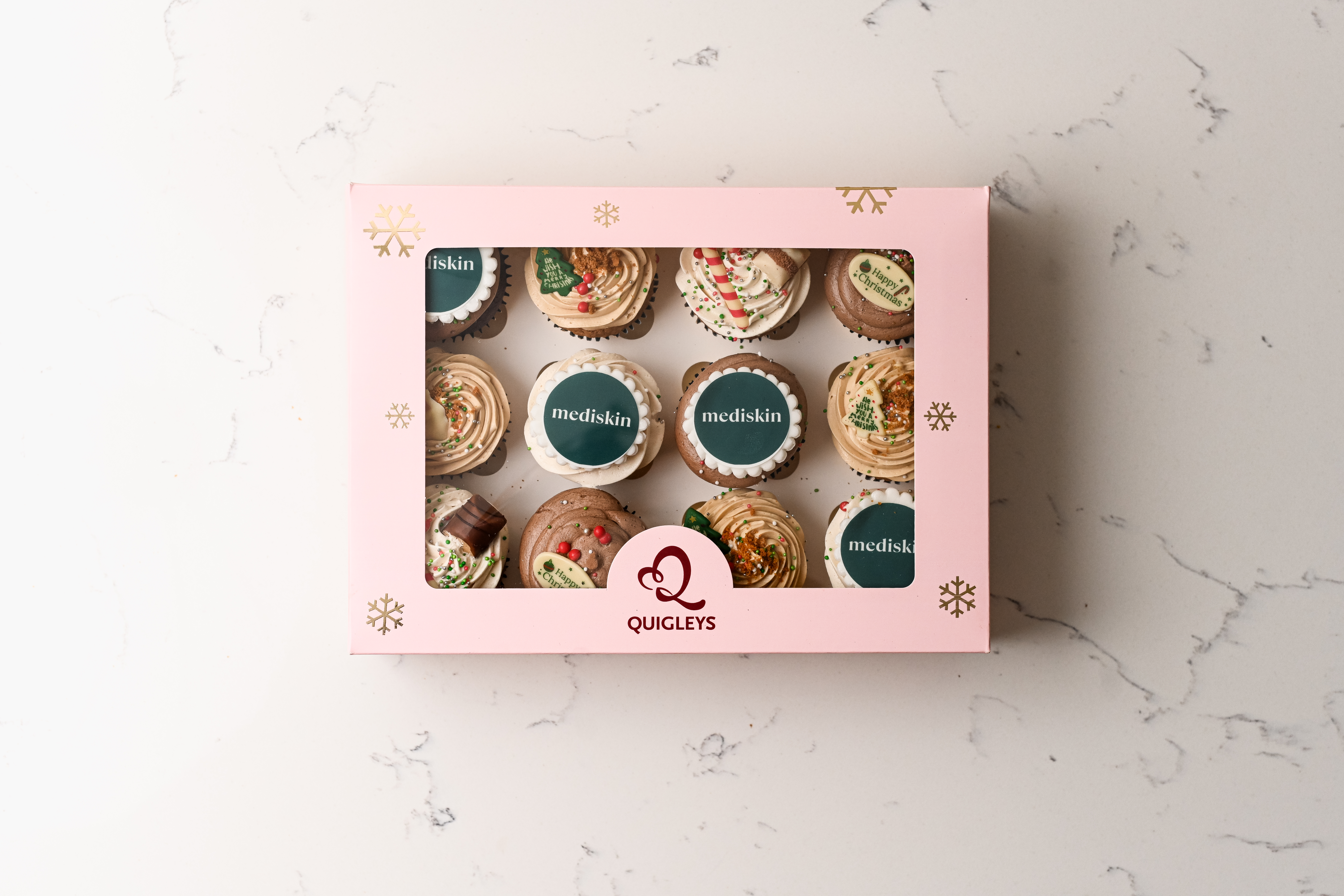 Kinder, Chocolate & Biscoff Logo Cupcakes - Image 3