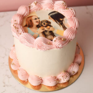 Round Use Your Own Photo Cake - Colour Options Available